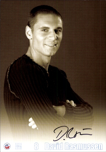 Autograph card footballer David Rasmussen, FC Hansa Rostock, autograph