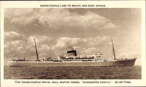 Ak Steamer Carnarvon Castle, Stoomschip, Union Castle Line UC