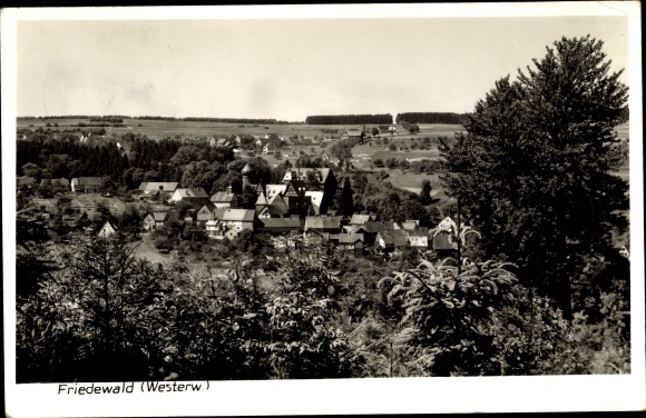 Postcard Friedewald in the Westerwald, total view of the village
