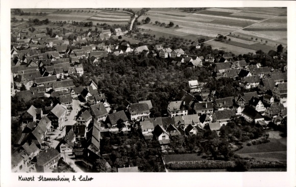 Postcard Stammheim Calw in the Black Forest, aerial photograph