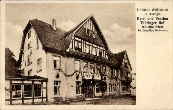 Ak Weißenborn in Thüringen, Hotel Pension Thüringer Hof