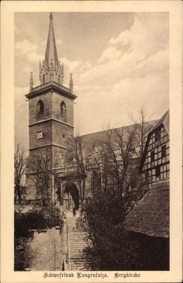 Postcard Bad Langensalza in Thuringia, Bergkirche