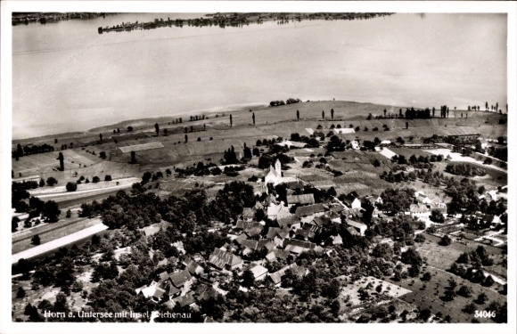 Postcard Horn Gaienhofen on Lake Constance, Untersee, Reichenau Island
