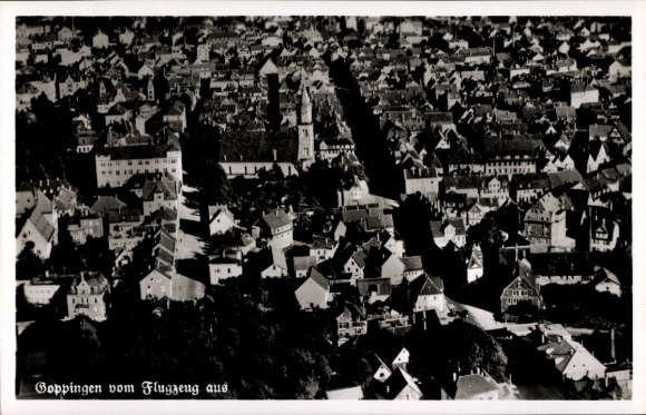 Postcard Göppingen in Württemberg, aerial photograph