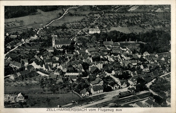 Postcard Zell am Harmersbach Black Forest Baden, aerial photograph