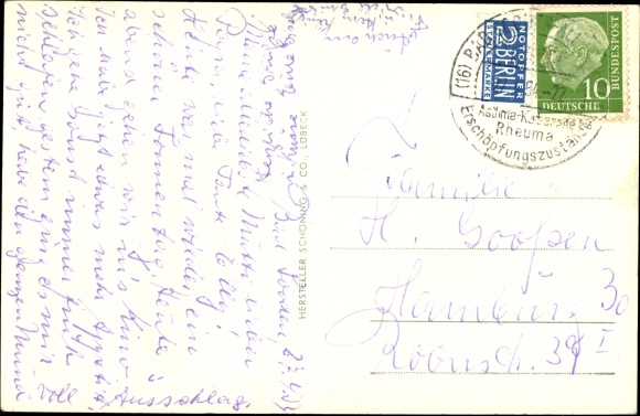 Postcard Bad Sooden Allendorf on the Werra Hessen, Kirchstrasse
