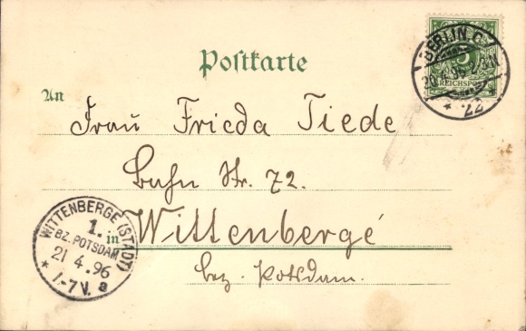 Chromo-Litho Berlin, Trade Exhibition 1896, Pavilion of the City, Garden Show
