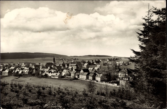 Postcard Geroldsgrün in the Franconian Forest of Upper Franconia, total view