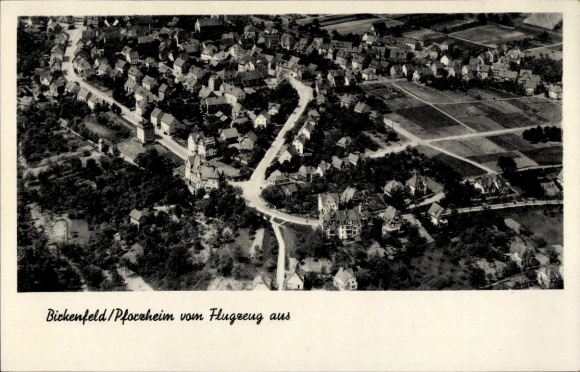 Postcard Birkenfeld in Württemberg, aerial photograph