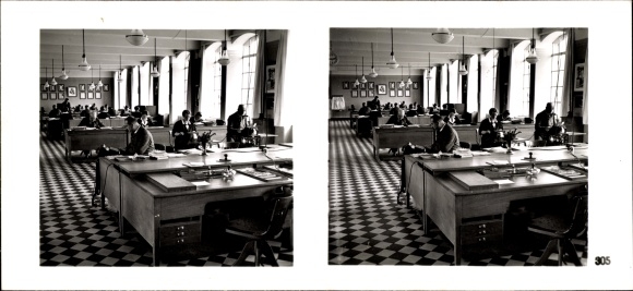 Stereo spatial image The NS model companies 1937-38 No. 305 chocolate factory Stuttgart Untertürkheim