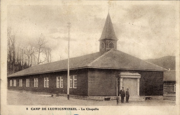 Postcard Ludwigswinkel in the Palatinate, Camp, Chapel