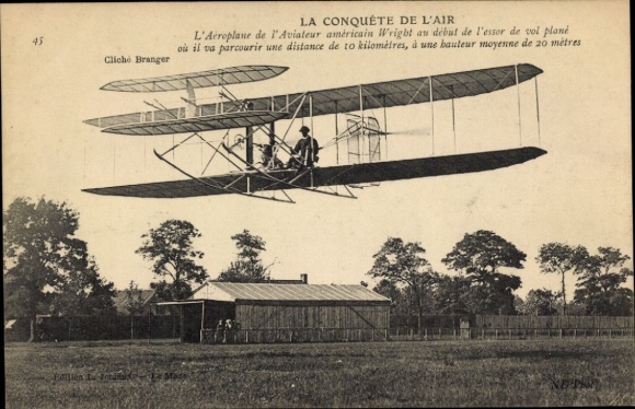 PC La Conquête de l'Air, Aéroplane Wright, aviation pioneer