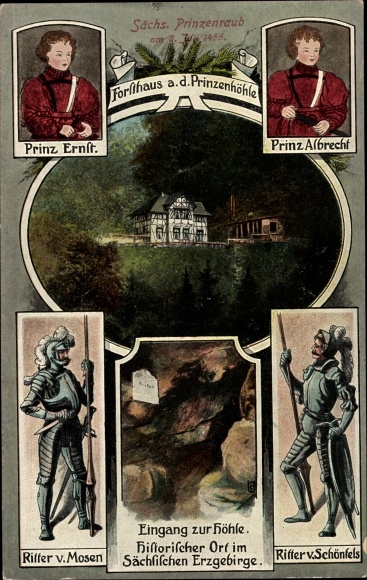 Artist PC Hartenstein in the Erzgebirge of Saxony, Forsthaus prince cave, prince robbery Ernst and Albrecht
