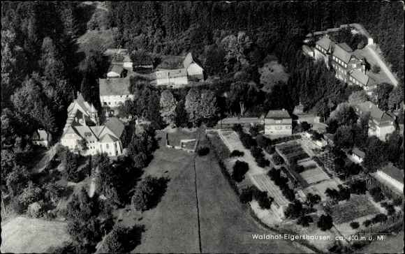 KP Greifenstein w Westerwald, sanatorium Waldhof Elgershausen, zdjęcie lotnicze