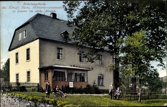 Postcard Lauter Bernsbach in the Erzgebirge of Saxony, convalescent home of the KS military association