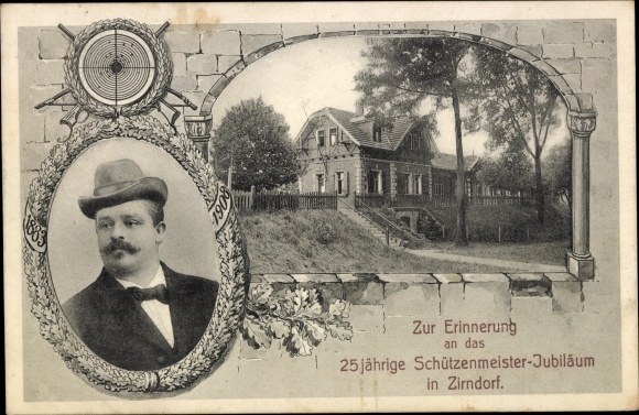 passe-partout Ak Zirndorf in Midden-Franken, 25e verjaardag van de schietmeester, portret