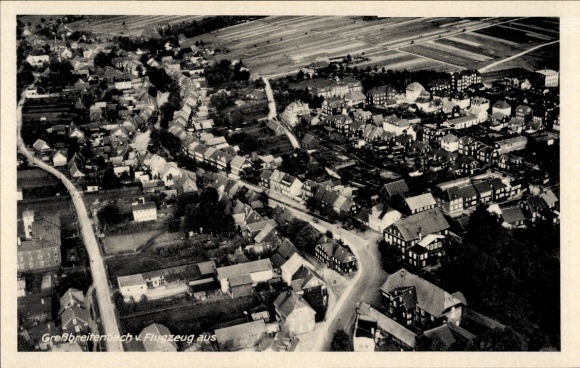 Postcard Großbreitenbach in Thuringia, aerial photograph
