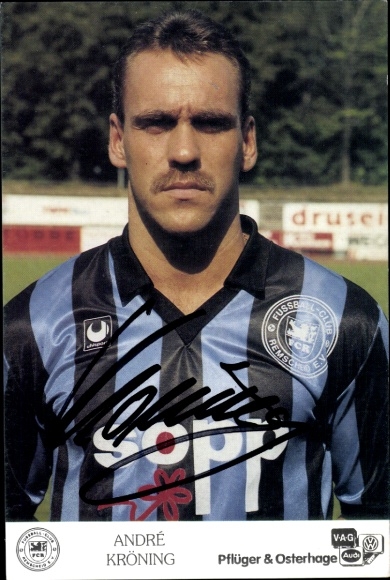 Autograph card footballer André Kröning, FC Remscheid, autograph