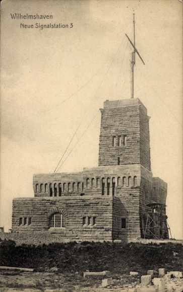 Postcard Wilhelmshaven on the North Sea, New Signal Station 3