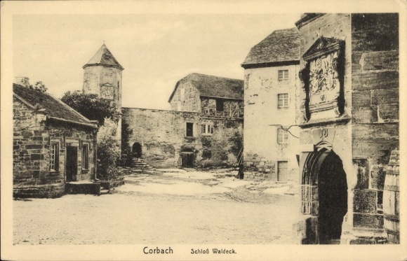 Postcard Korbach in Hesse, Waldeck Castle