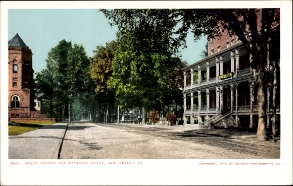 Ak Montpelier Vermont Verenigde Staten, State Street, Pavilion Hotel