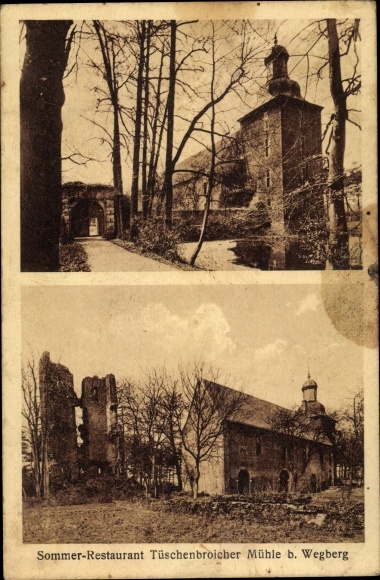 Postcard Tüschenbroich Wegberg, Restaurant Tüschenbroicher Mühle