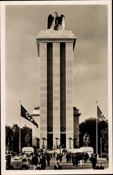Postcard Paris, Exposition Internationale, World Exhibition 1937, The German House