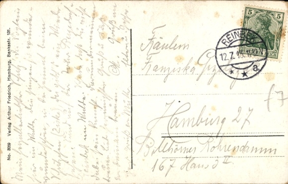 Postcard Hamburg Bergedorf, Church, Bille