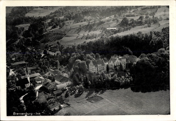 Postcard Brannenburg am Inn, Inn and General Stores v.Grad