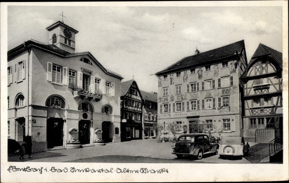 Postcard Eberbach am Neckar Odenwald Baden, Alter Markt, building, exterior view