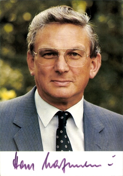 foto politicus Dr. Horst Waffenschmidt, handtekening