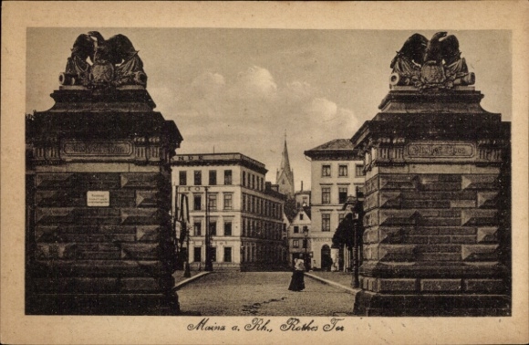 Ansichtkaart Mainz am Rhein, Rothes Tor