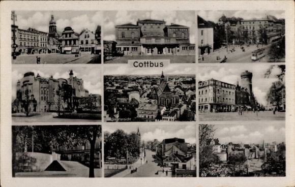 Ak Cottbus in der Niederlausitz, Stadtansichten, Historische Gebäude, Sehenswürdigkeiten