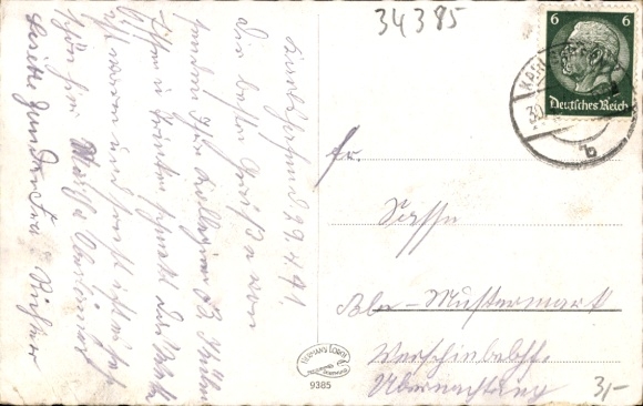 Postcard Bad Karlshafen on the Upper Weser Hesse, Railway Officials' Home
