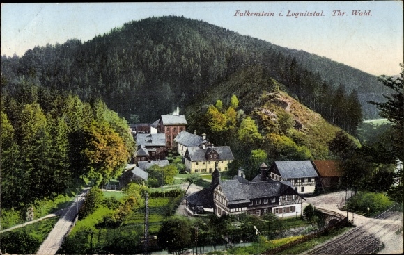 Ak Falkenstein im Loquitzgrund Ludwigsstadt in Opper-Franken, gedeeltelijk zicht