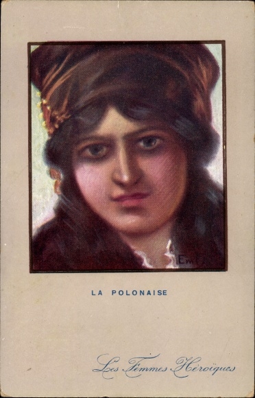 Künstler Ak La Polonaise, les Femmes Heroiques, Portrait einer Polin