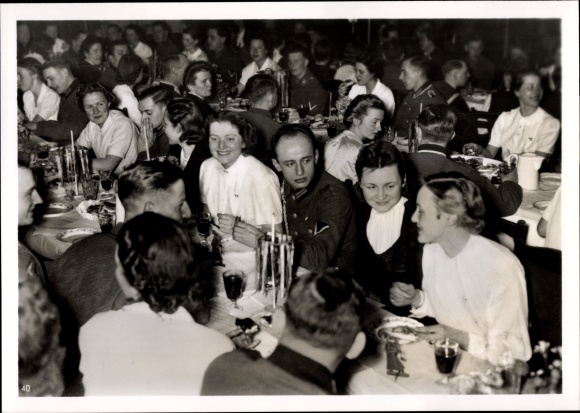 Photo of the NS Women&#39;s Association caring for wounded soldiers, February 1940, World War II