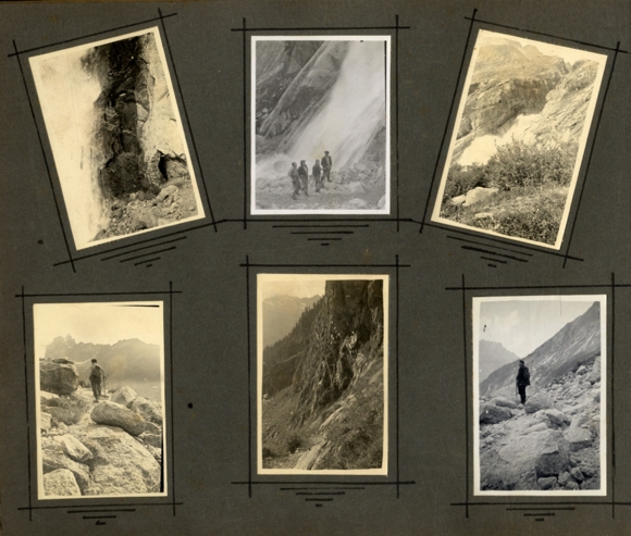 Photo album alpinism, mountaineers, glaciers, snow