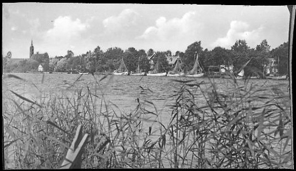 24 Negative Berg-Dievenow in Pommern, Promenade, Strand, Steg, Segelboot