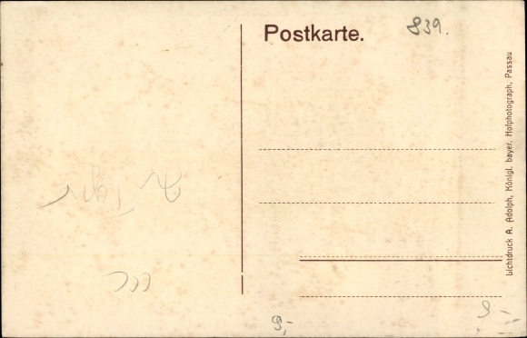 Postcard Pfarrkirchen im Rottal Lower Bavaria, Catholic Burschengau Association Rotthal