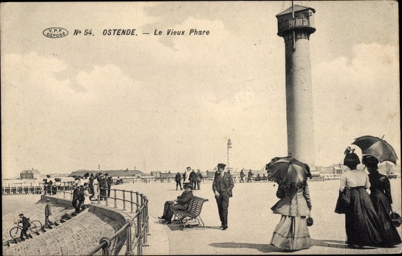 Postcard Oostende Ostend West Flanders, Le Vieux Phare