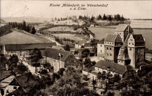 Ak Mildenfurth Wünschendorf an der Elster, Klooster Mildenfurth bij Wünschendorf an der Elster.