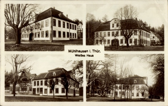 Postcard Mühlhausen in Thuringia, White House