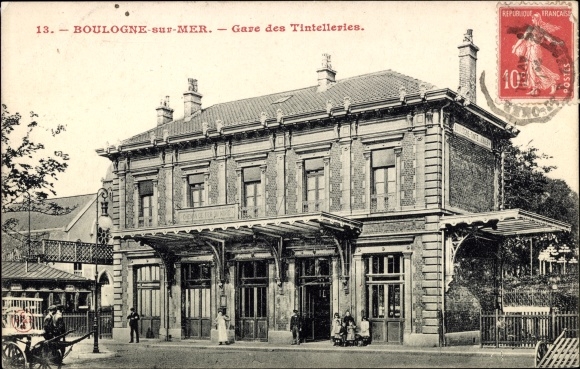 Postcard Boulogne sur Mer Pas de Calais, Tinlleries station