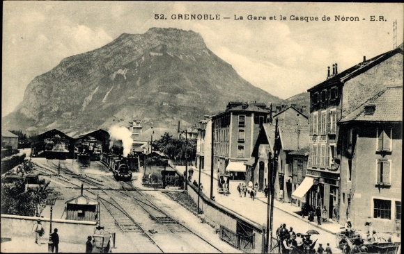 Postcard Grenoble Isère, from the general de la Gare and the Casque de Néron