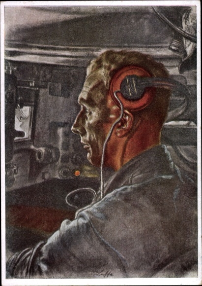 Artist PC Willrich, Wolfgang, tank driver, tank weapon, Wehrmacht, II. WW, VDA P1 R9 No.4