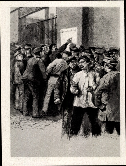Collection picture history of the German labor movement, 32 locked out workers