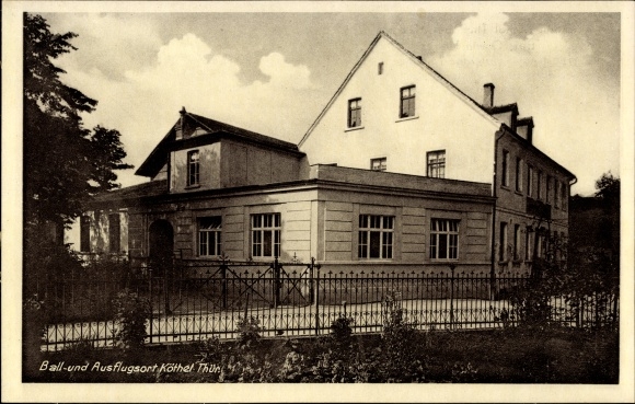 Postcard Köthel (near Meerane) Schönberg in Saxony, inn
