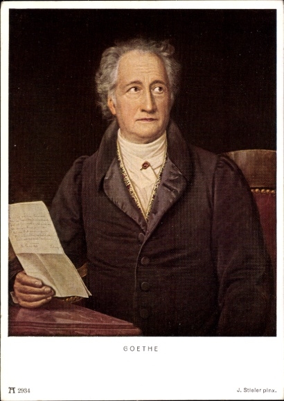 Künstler Ak Stieler, J. K., Dichter und Schriftsteller Johann Wolfgang von Goethe, Portrait