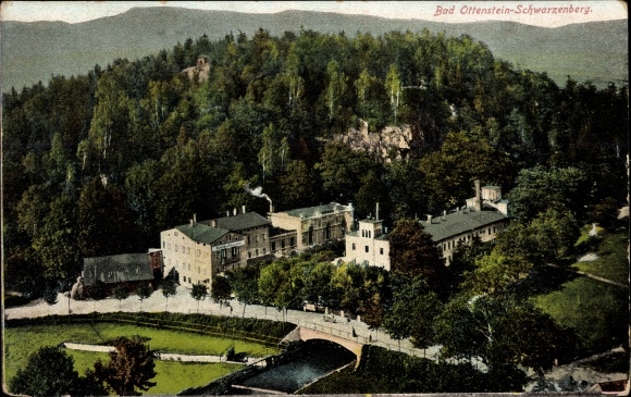 Postcard Schwarzenberg in the Erzgebirge of Saxony, Bad Ottenstein, general view